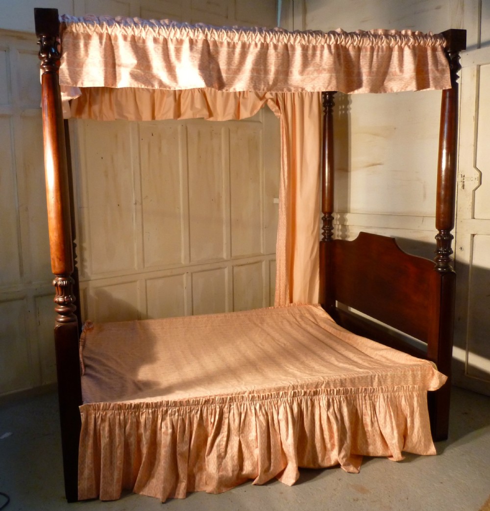 Charming Victorian Mahogany Four Poster Bed View V