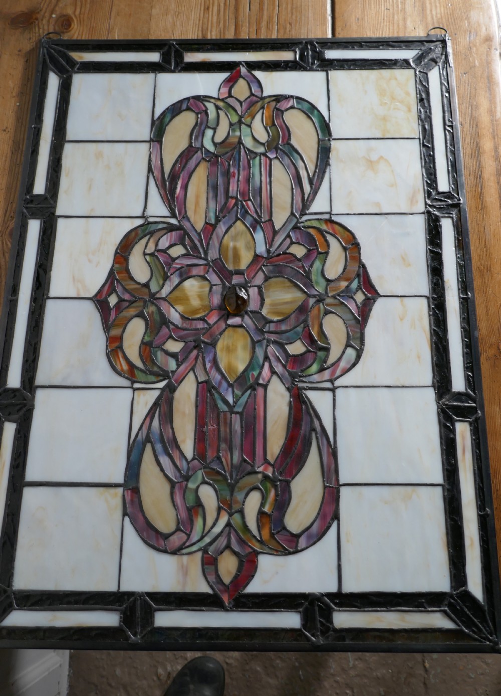 Arts and Crafts Stained Glass Panel  View VIII