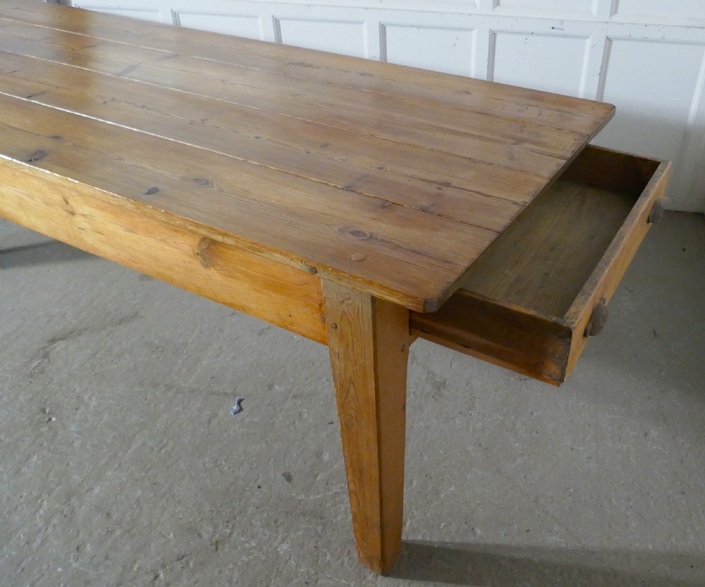 A Large Early 19th Farmhouse Pine Table View IX