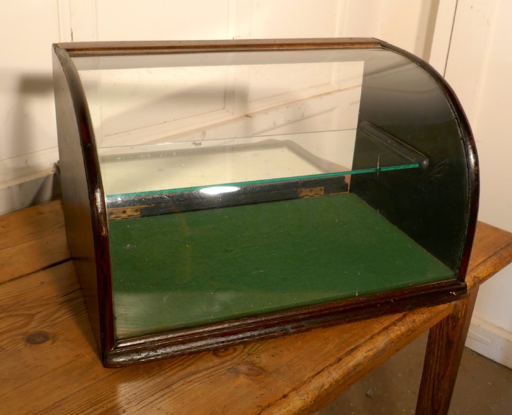 Victorian Curved, Mirrored Shop Display Cabinet