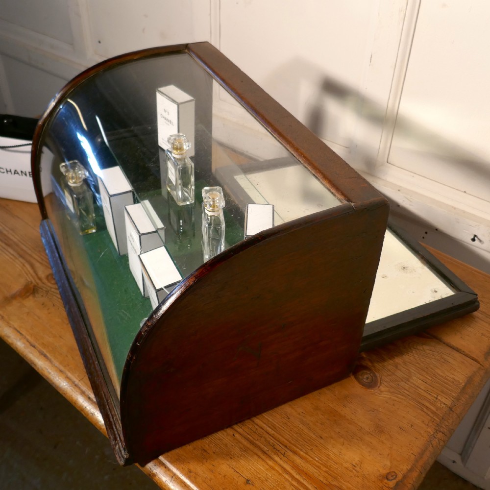 Victorian Curved, Mirrored Shop Display Cabinet View III