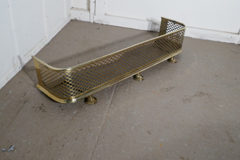 Victorian Pierced Brass Fender   View VI