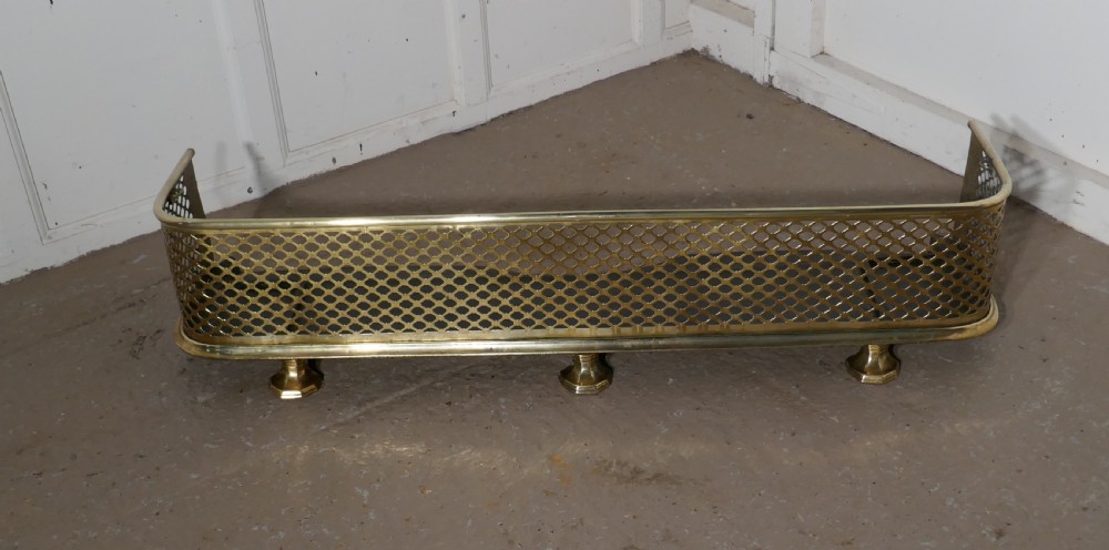 Victorian Pierced Brass Fender   View VII