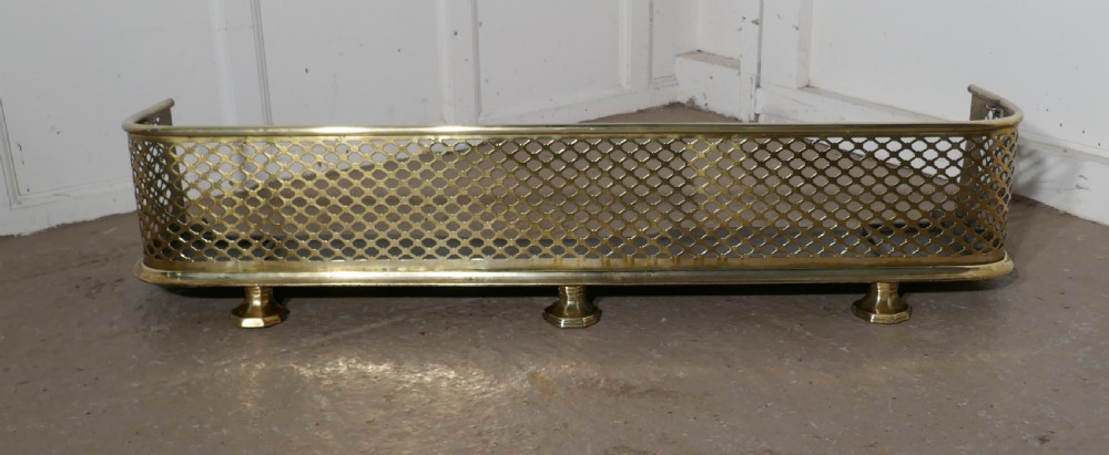 Victorian Pierced Brass Fender   View VIII