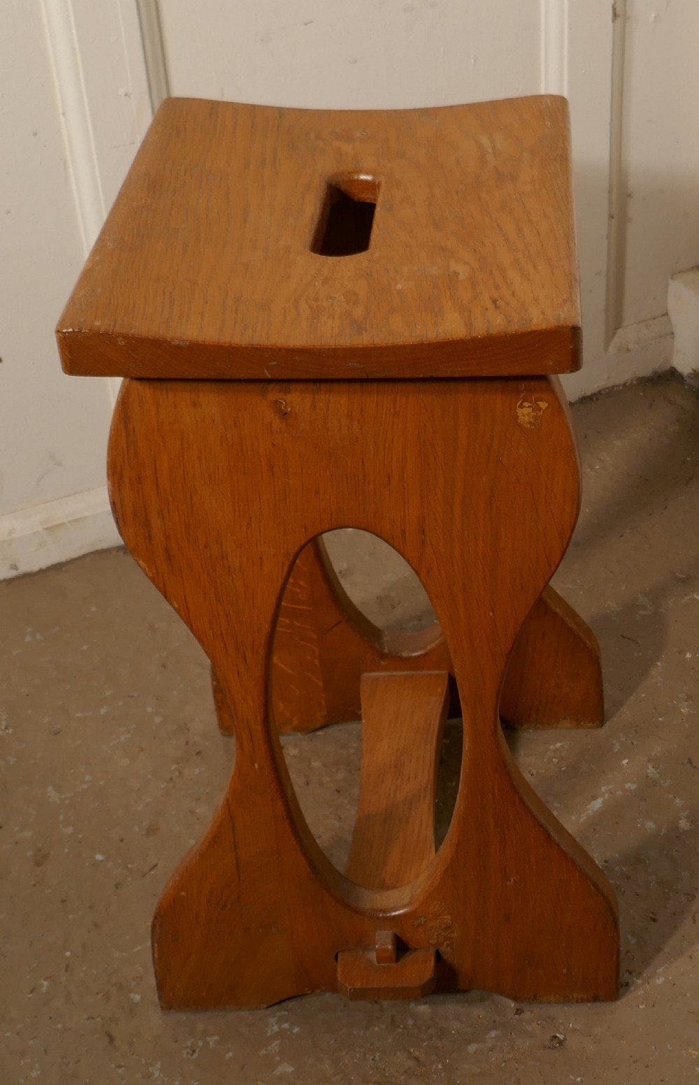 Arts and Crafts Golden Oak Stool