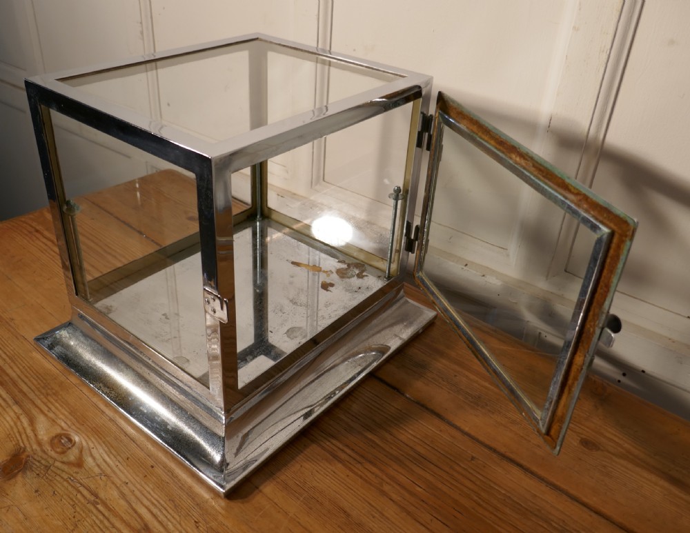 Art Deco Chrome and Glass Cabinet  View II