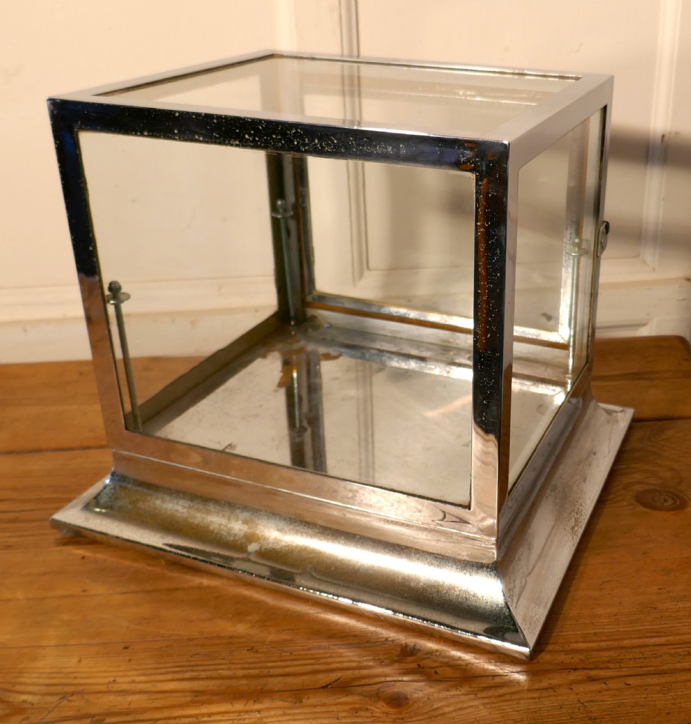 Art Deco Chrome and Glass Cabinet  View III