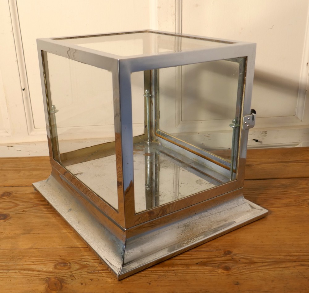 Art Deco Chrome and Glass Cabinet 