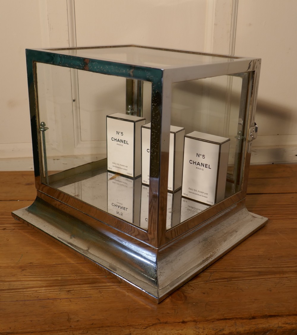 Art Deco Chrome and Glass Cabinet  View VI