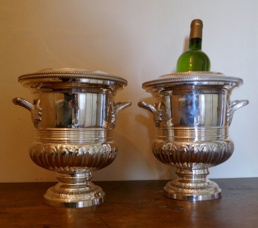 A Fine Pair of Campana Style Wine Coolers, Champaign Ice Buckets View V