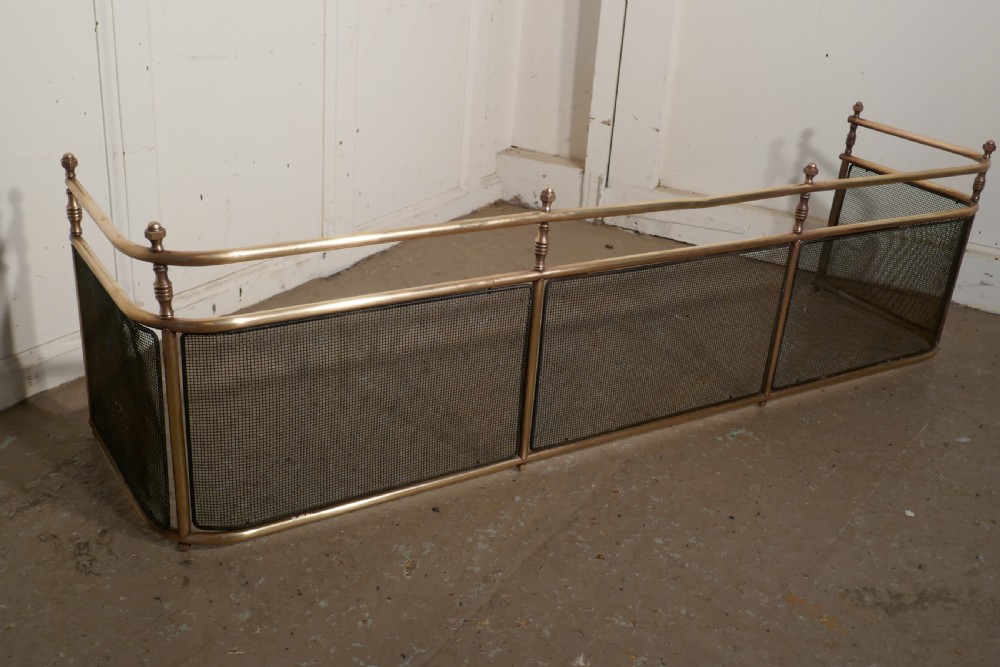 A Large Victorian Brass Club Fender  View III