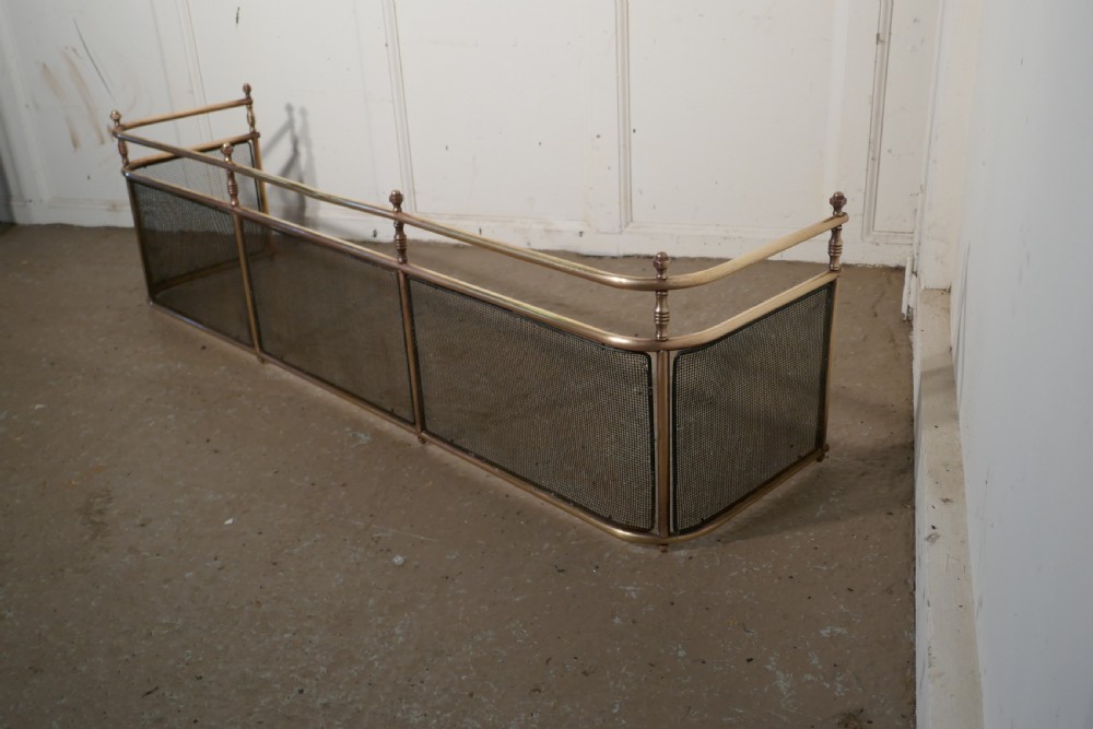 A Large Victorian Brass Club Fender  View IV