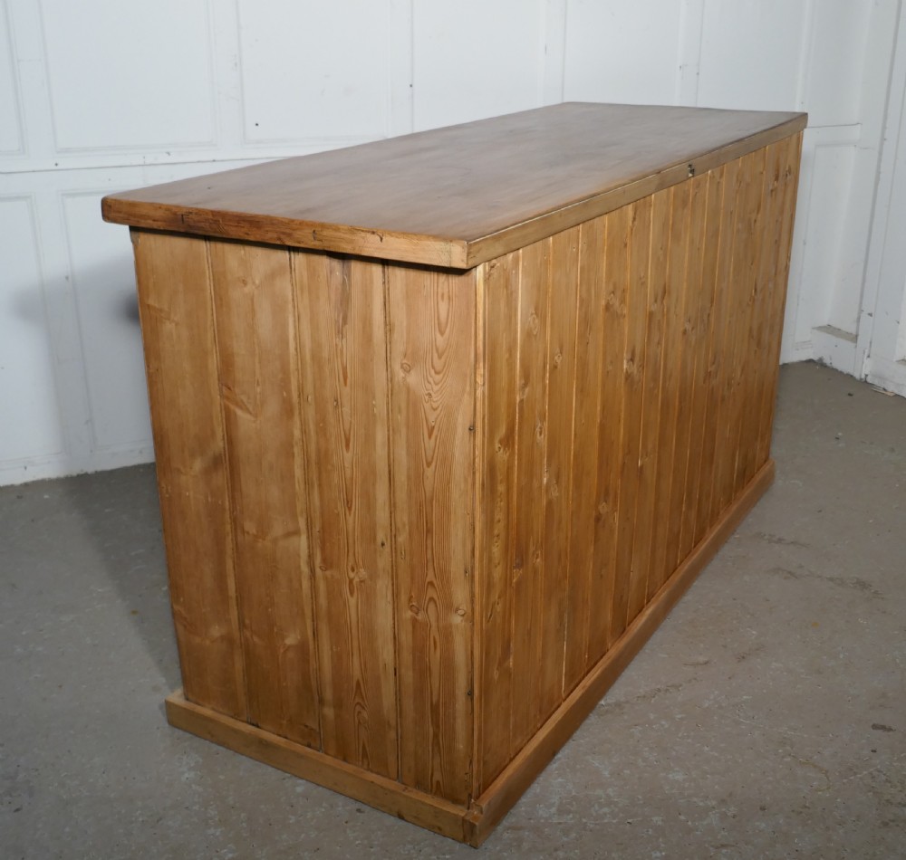 Large Victorian Pine 12 Drawer Haberdashery Island Counter View VI