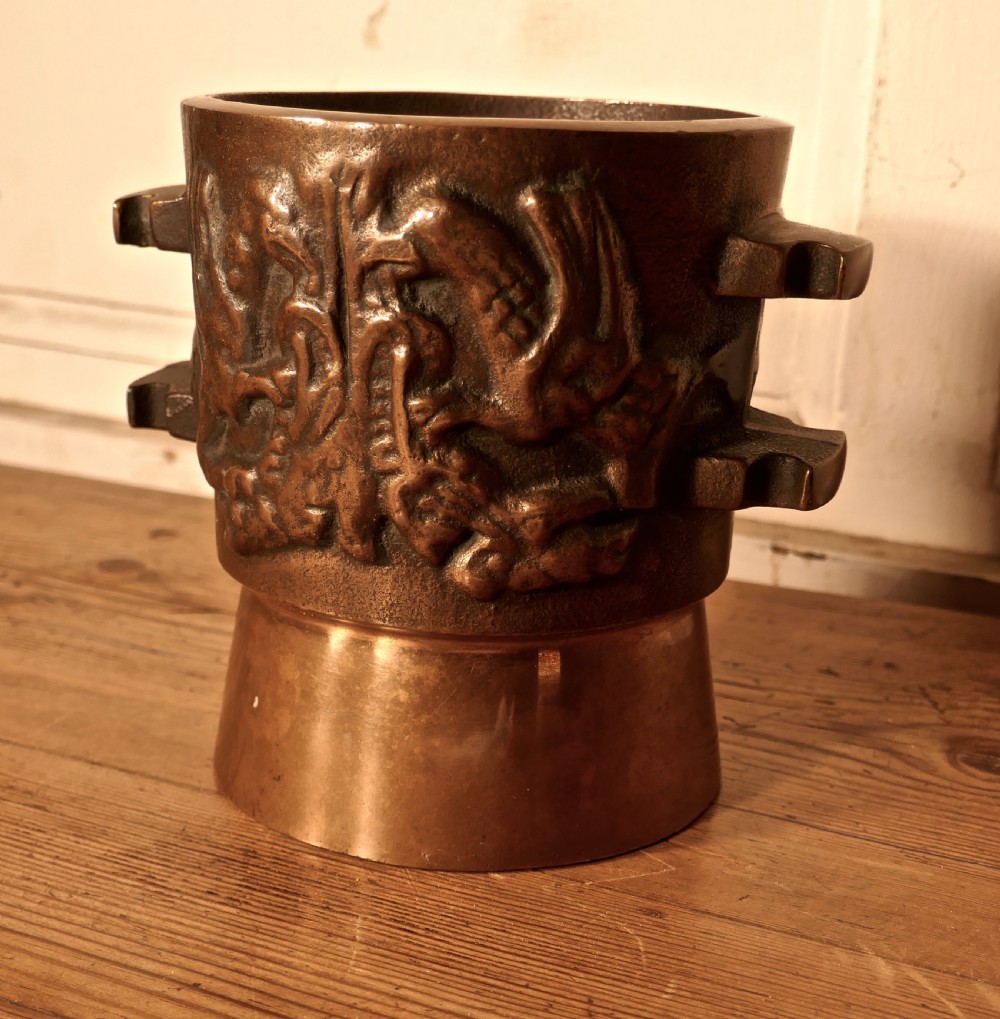 Oriental Bronze Pestle and Mortar  View III