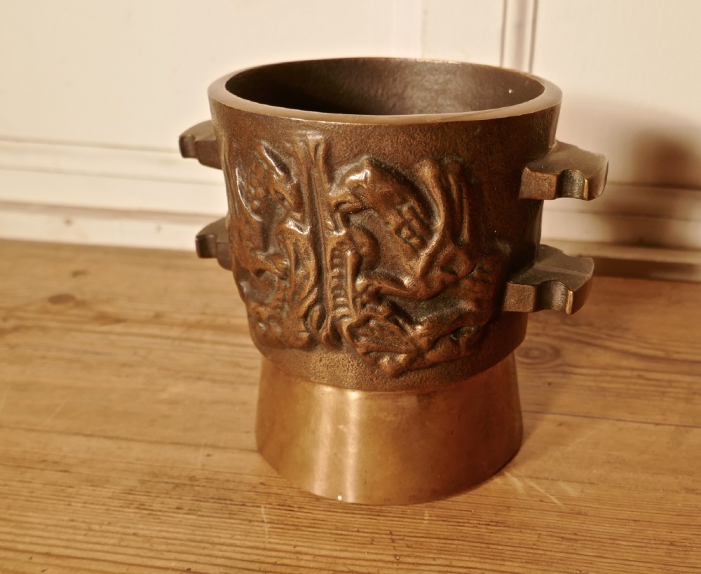 Oriental Bronze Pestle and Mortar  View VI