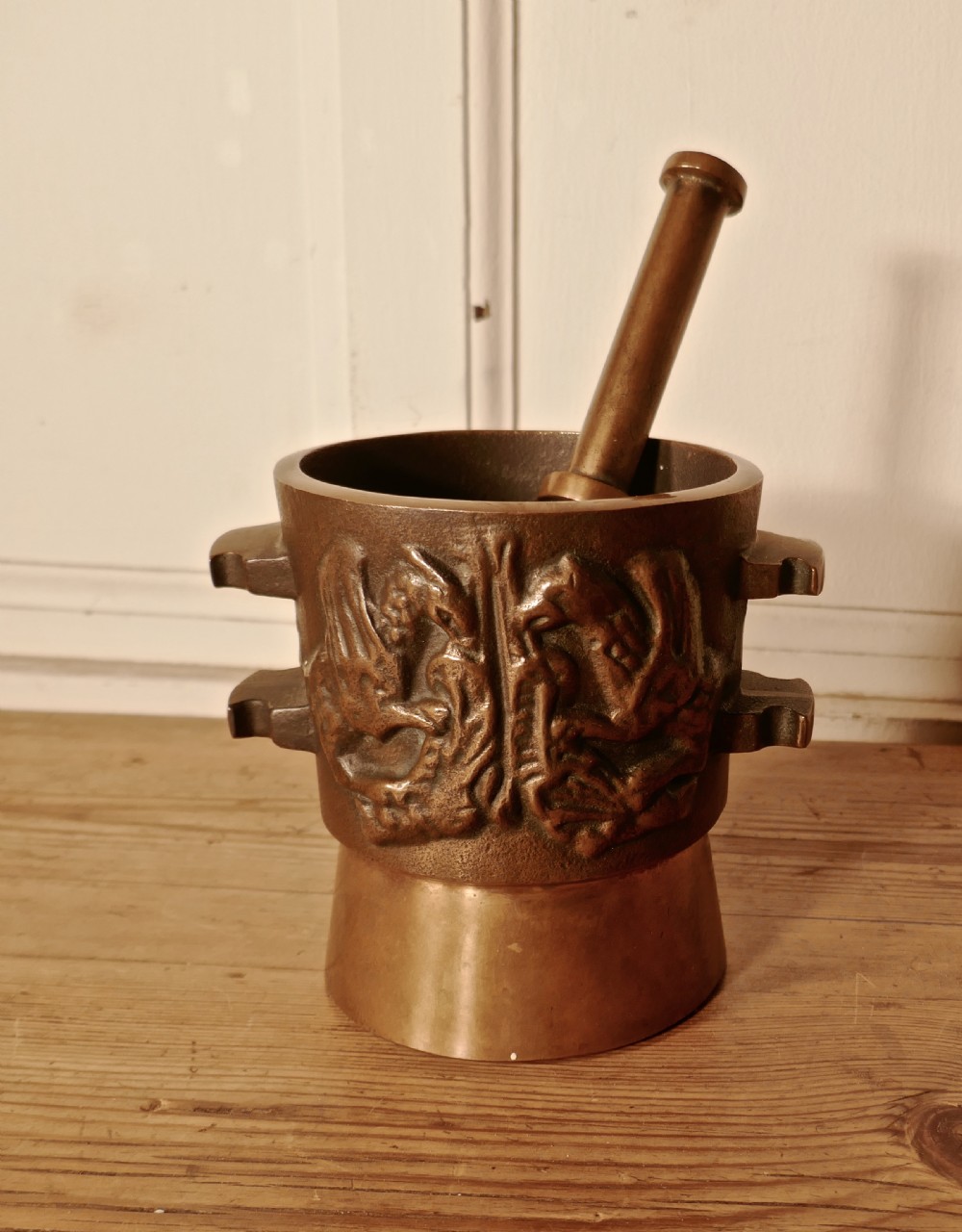 Oriental Bronze Pestle and Mortar  View IX