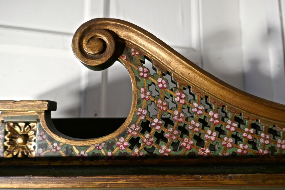 Edwardian Hand Painted Cabinet on Chest of Drawers View VII