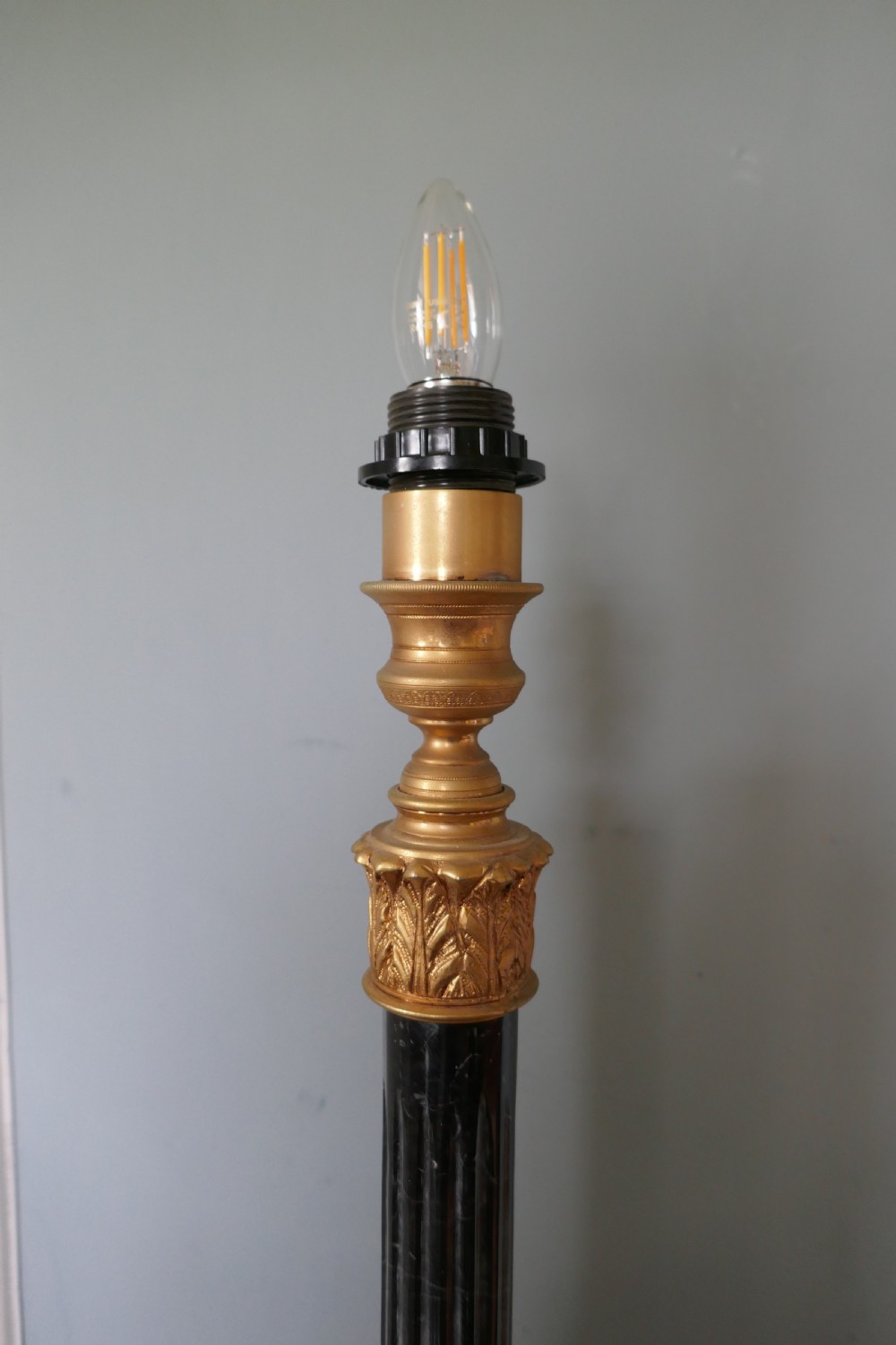Very Tall Marble Corinthian Column Table Lamp View IX