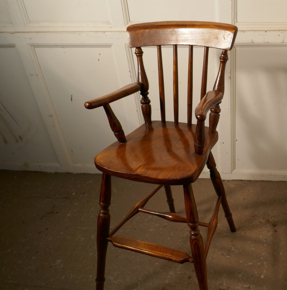 Early 19th Century Ash and Elm Childs High Chair View VI