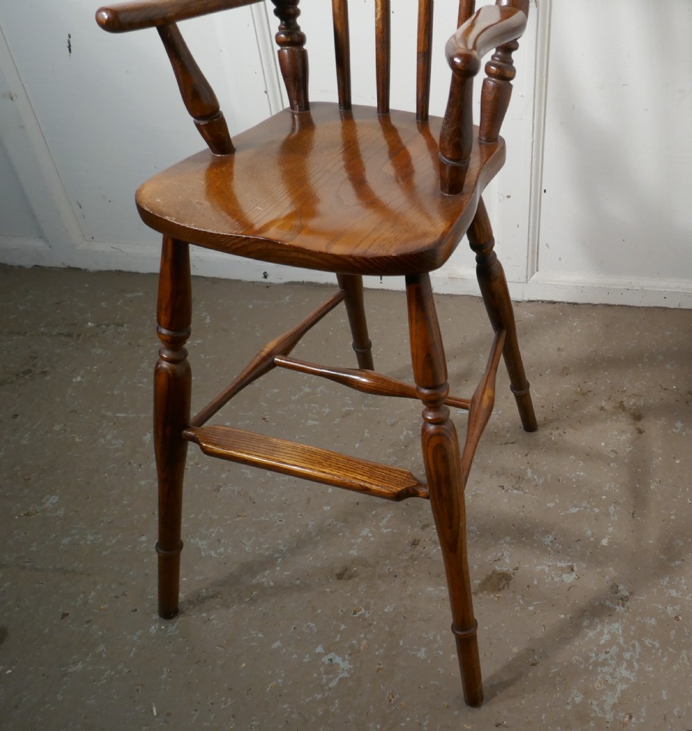 Early 19th Century Ash and Elm Childs High Chair View II