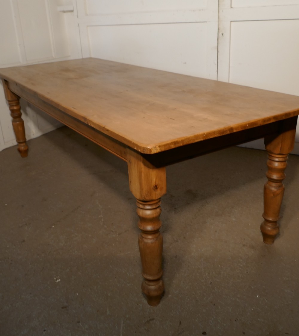Large French Farmhouse Pine Table   View III
