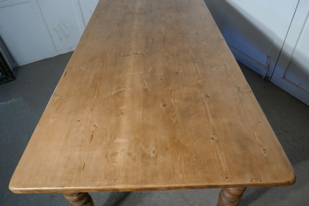 Large French Farmhouse Pine Table   View X