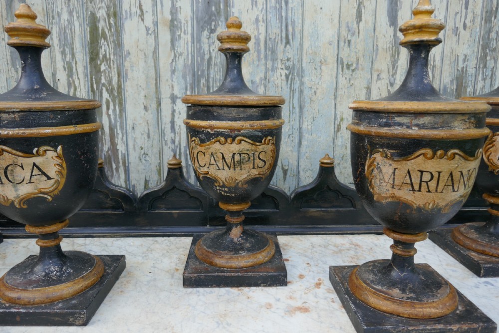 Set of 18th Century Sicilian Apothecary’s Jars  View XII