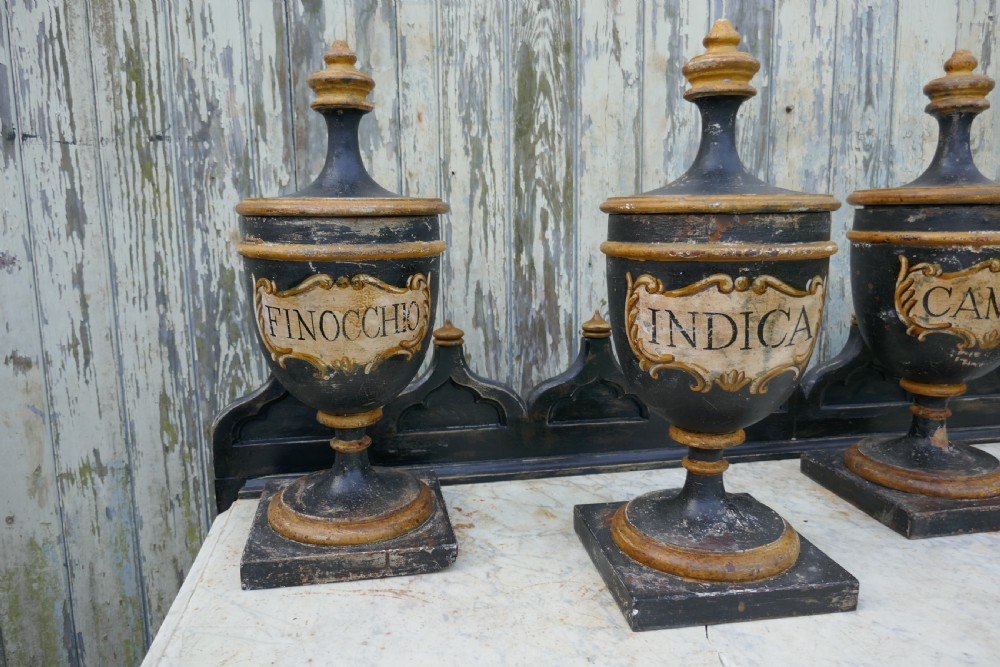 Set of 18th Century Sicilian Apothecary’s Jars  View XV