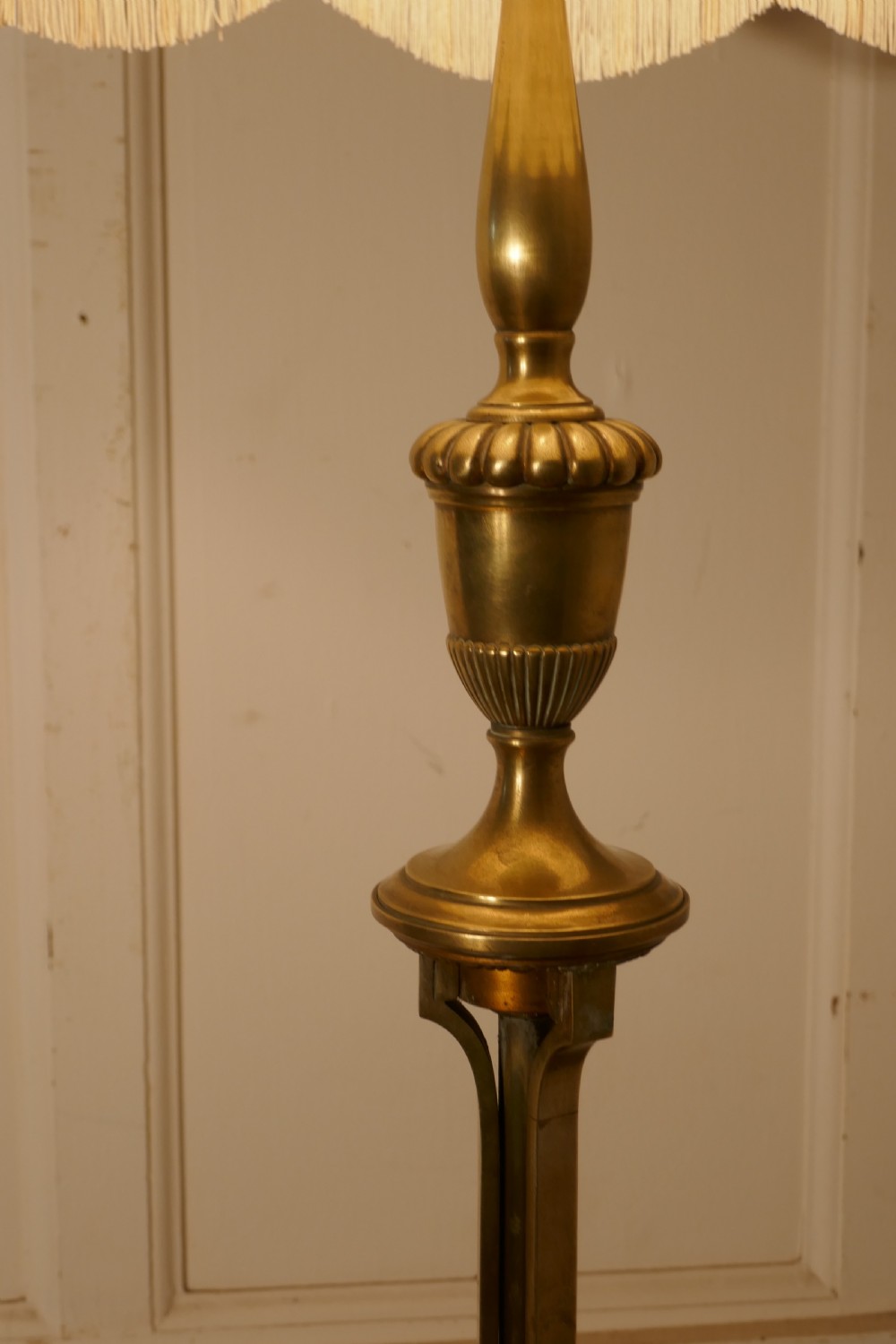Arts and Crafts Brass Floor Lamp, Regency Style Standard Lamp    View IV