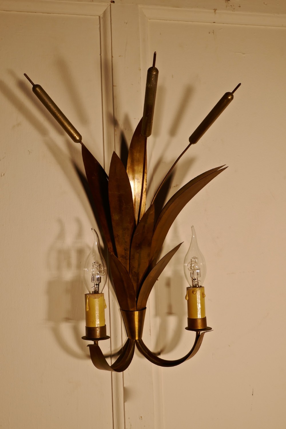 A French Art Deco Toleware Twin Wall Light View III