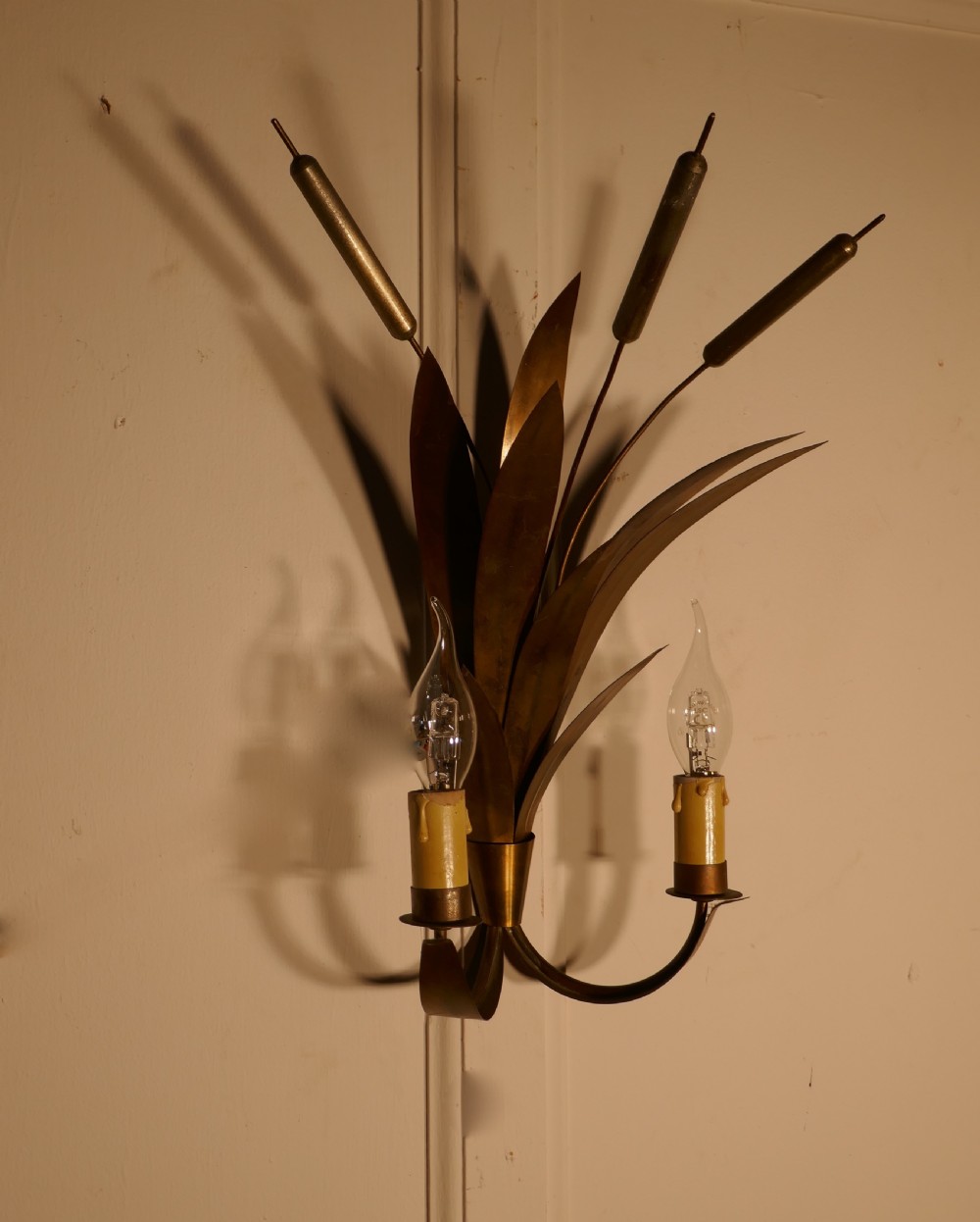 A French Art Deco Toleware Twin Wall Light View V