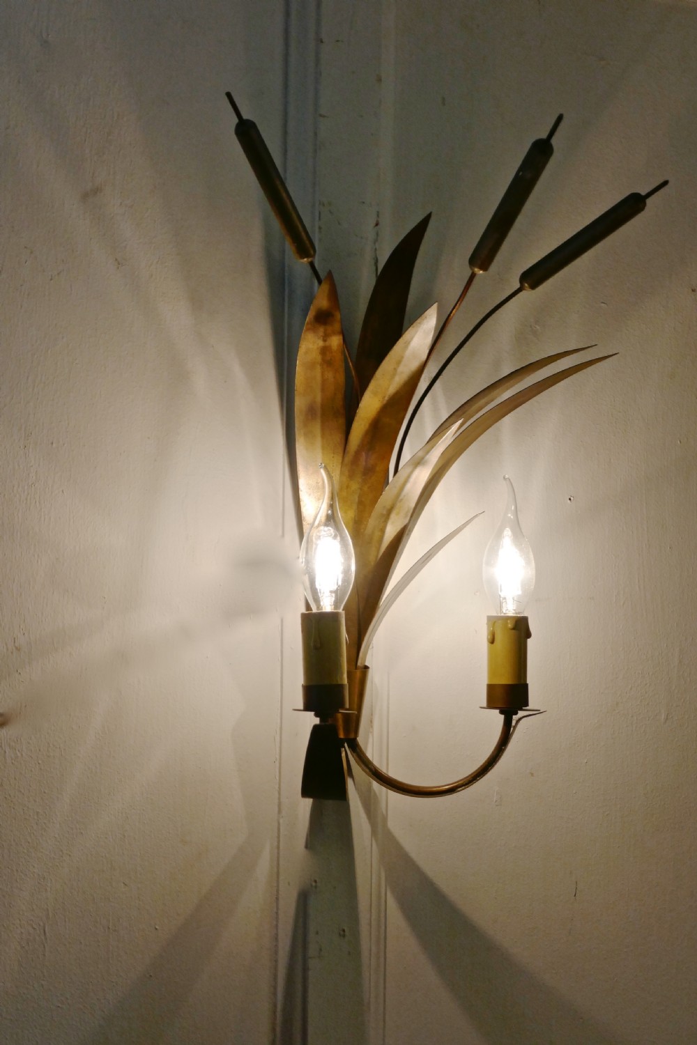 A French Art Deco Toleware Twin Wall Light View VI