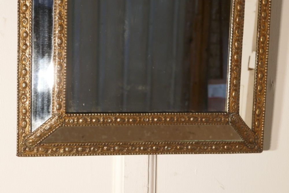 A Large Napoleon III French Brass Cushion Mirror View III