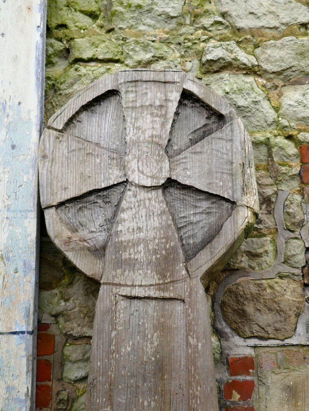 Large Primitive and Very Rustic Wooden Celtic Cross View VI