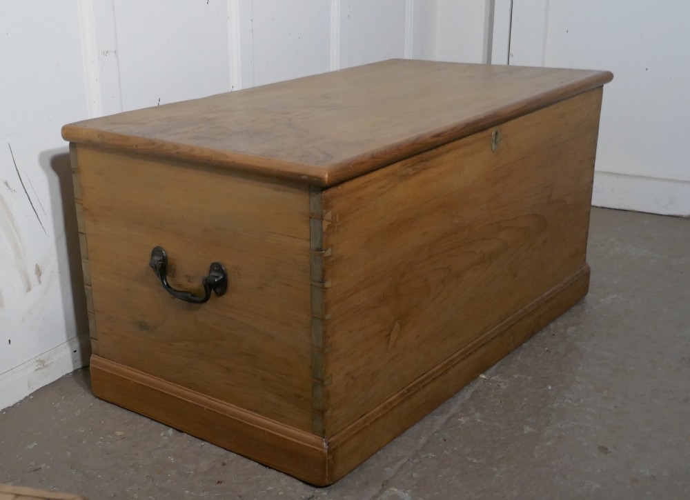 Large Victorian Pine Blanket Box