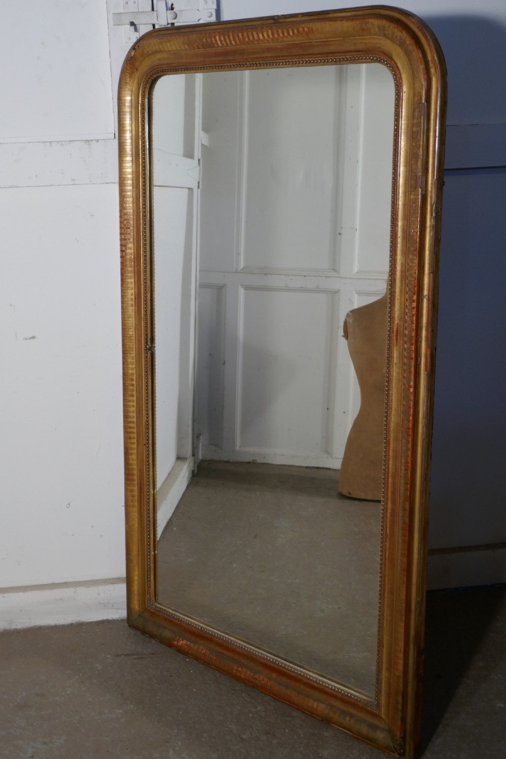 French 19th Century Shabby Gilt Louis Philippe Gold Mirror View II