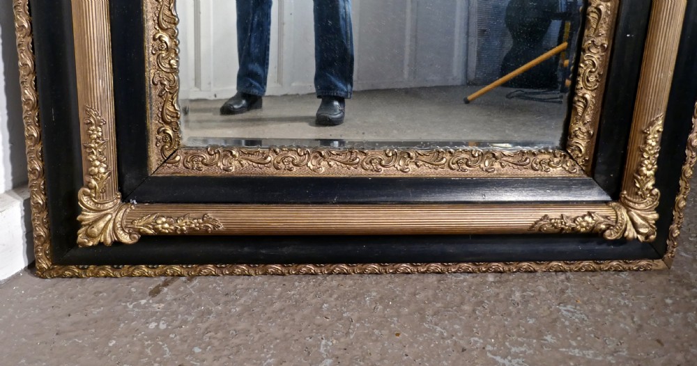 A Large Victorian Gilt and Ebonised Wall Mirror View II