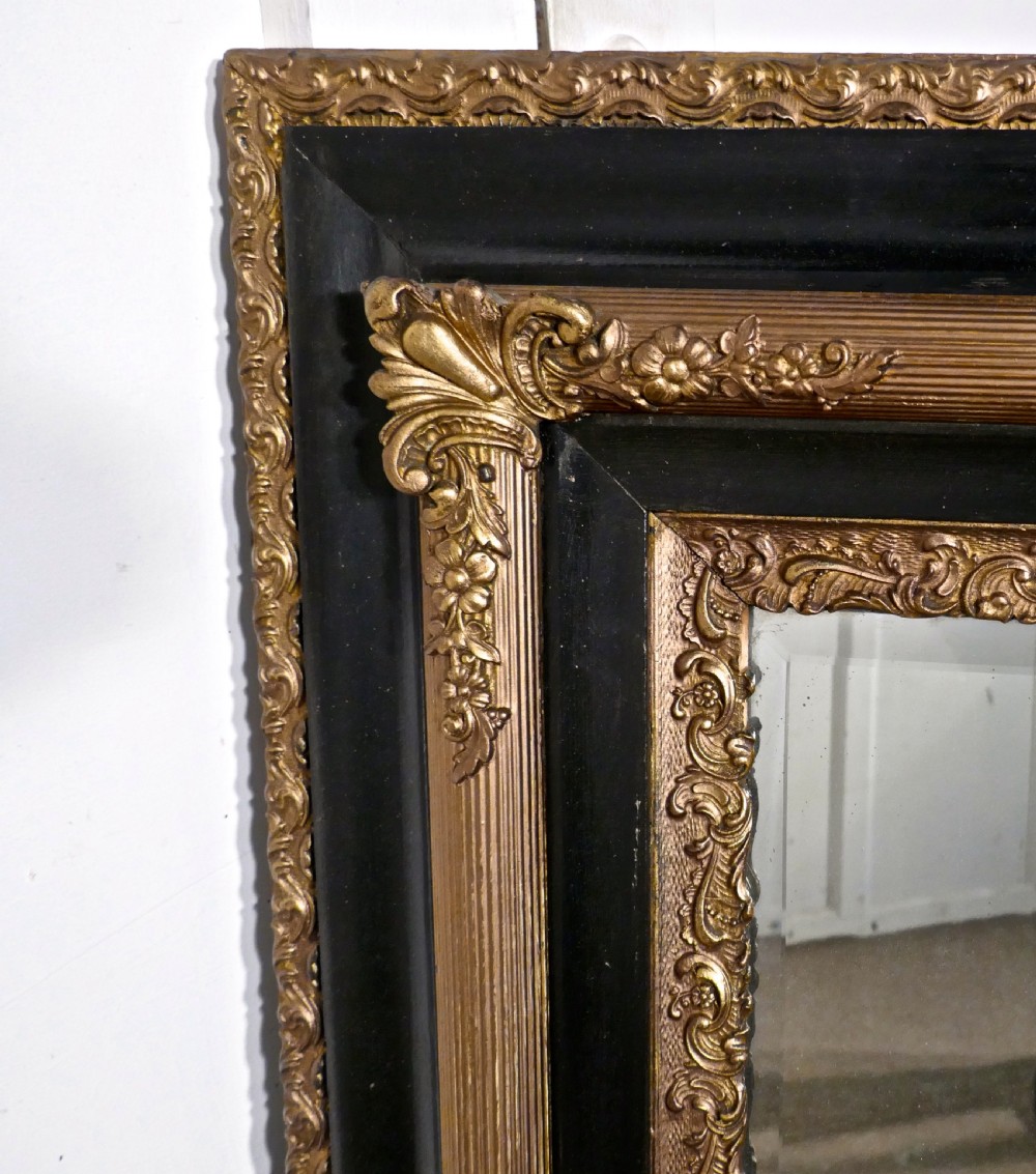 A Large Victorian Gilt and Ebonised Wall Mirror View III