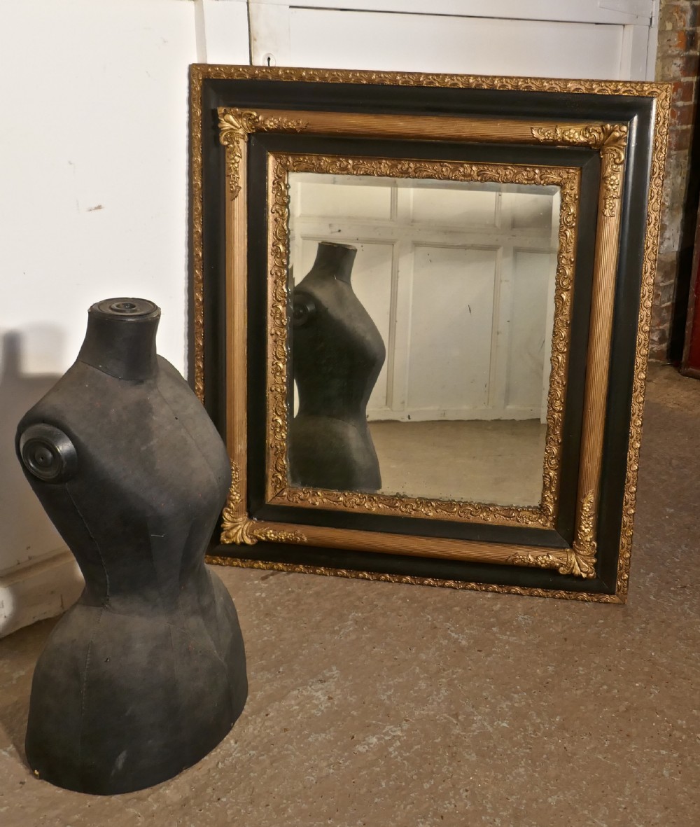 A Large Victorian Gilt and Ebonised Wall Mirror View V