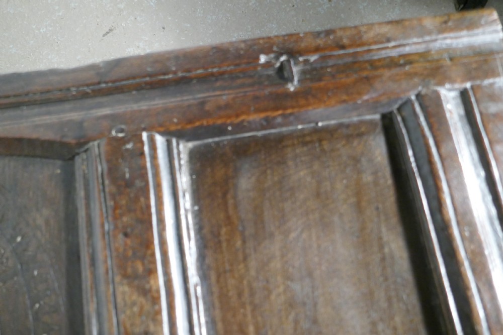A Small Early 17th Century Carved Oak Coffer, 1621 View VIII