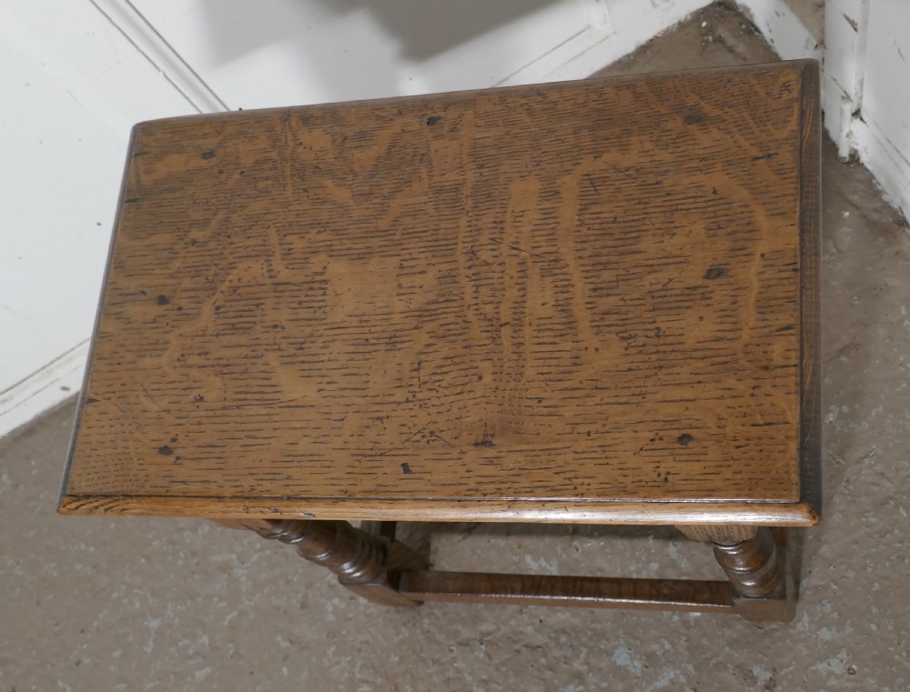 17th Century Style Ipswich Oak Joint or Coffin Stool View V