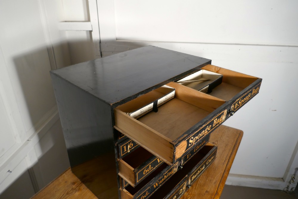 19th Century Chemist Shop Drawers, 7 Drawer Pharmacists Cabinet View III
