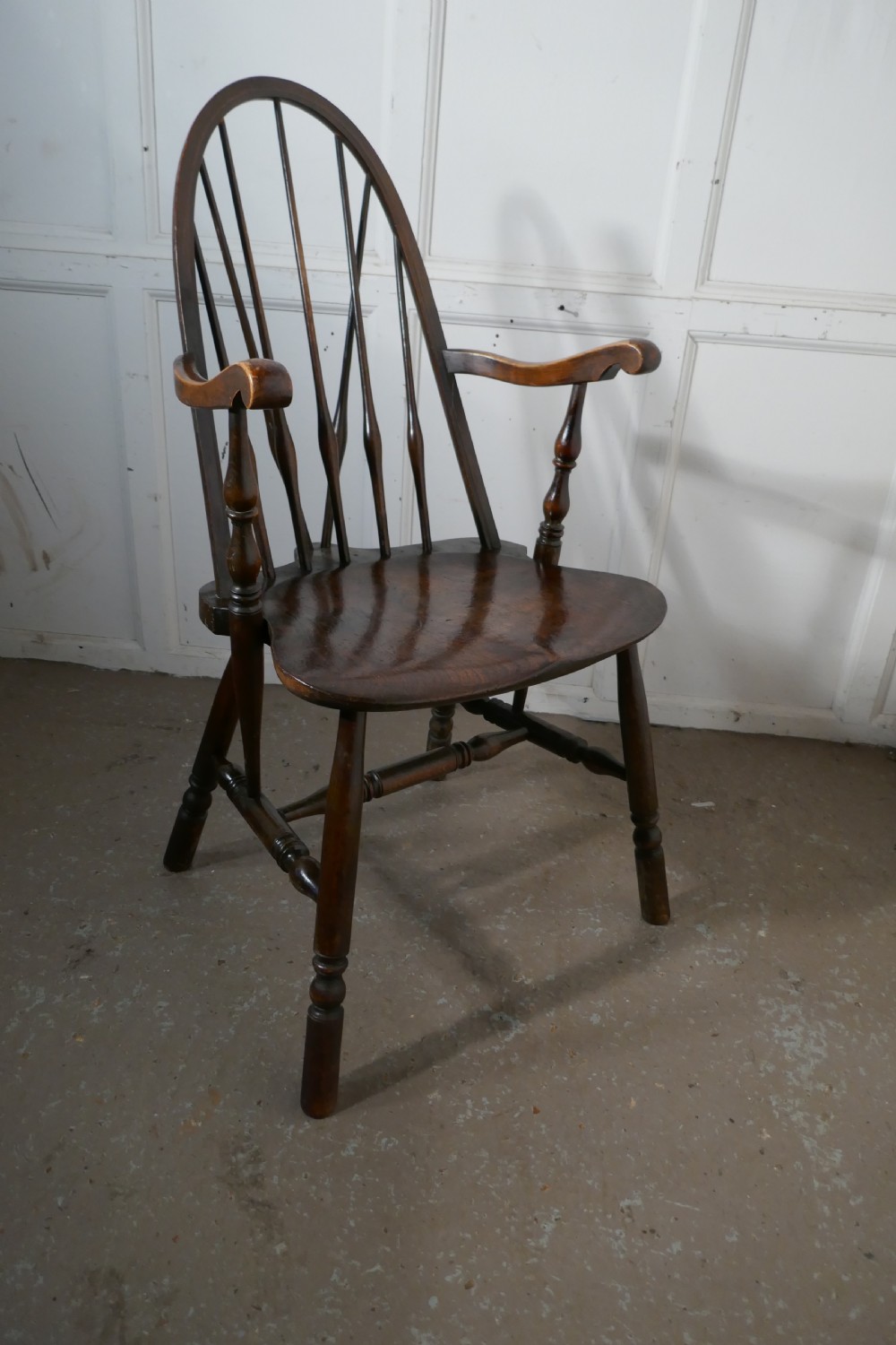 Arts and Crafts High Back English Windsor Carver Chair,  View II