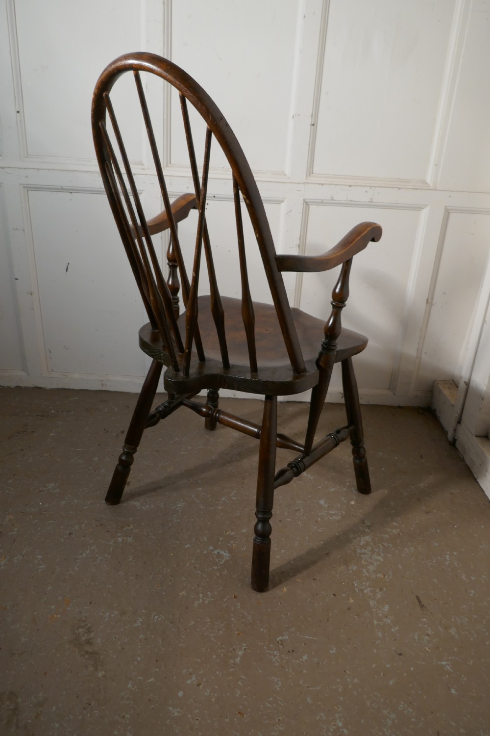 Arts and Crafts High Back English Windsor Carver Chair,  View IV