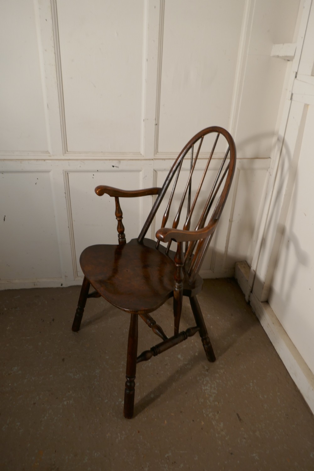 Arts and Crafts High Back English Windsor Carver Chair,  View VI