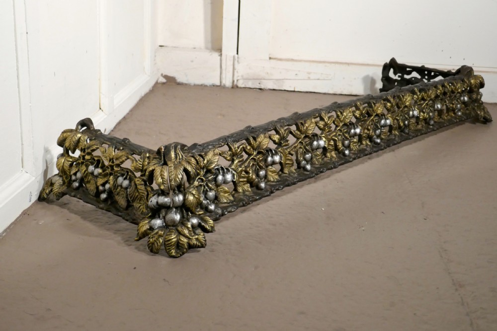 Decorative Victorian Cast Iron Fender