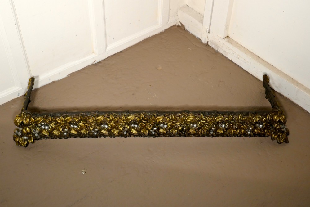 Decorative Victorian Cast Iron Fender View II