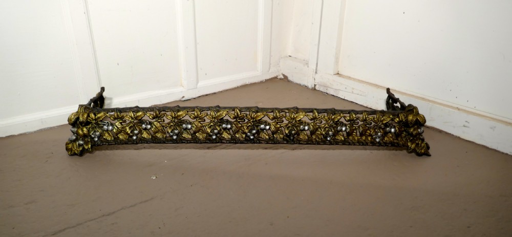 Decorative Victorian Cast Iron Fender View III