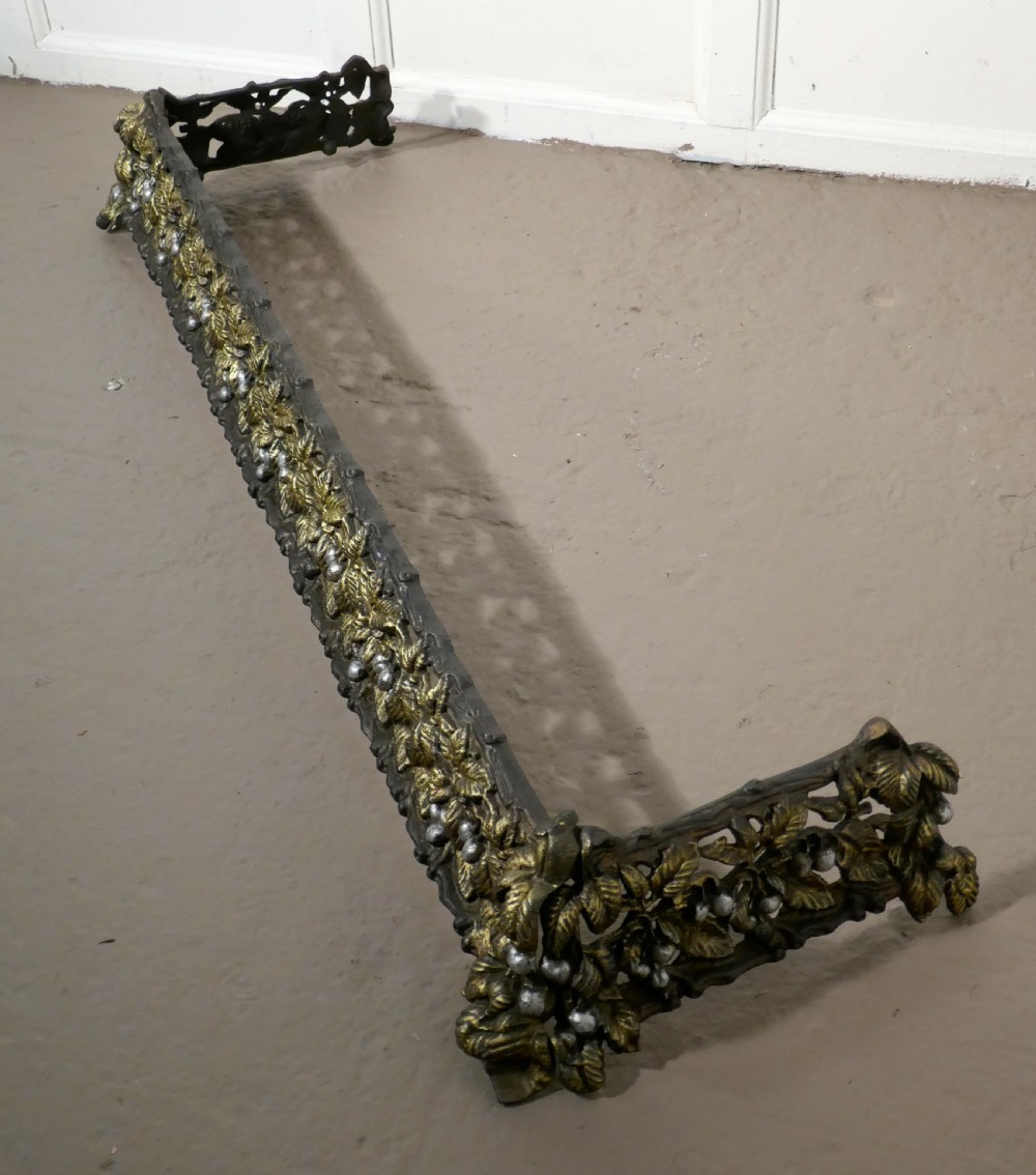Decorative Victorian Cast Iron Fender View V