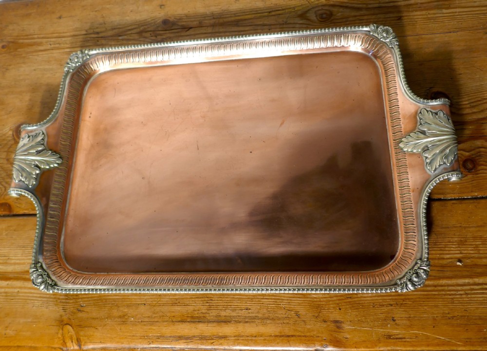 Large 19th Century Silver Plated Tray with Pierced Gallery  View III